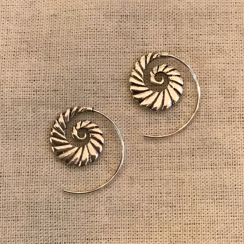 Ammonite Spiral Hoops 2cm