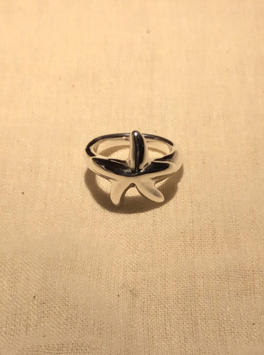 Plain Starfish Silver Ring
