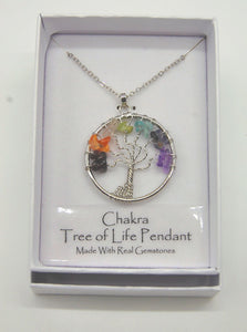 Chakra Tree of Life Crystal Pendant