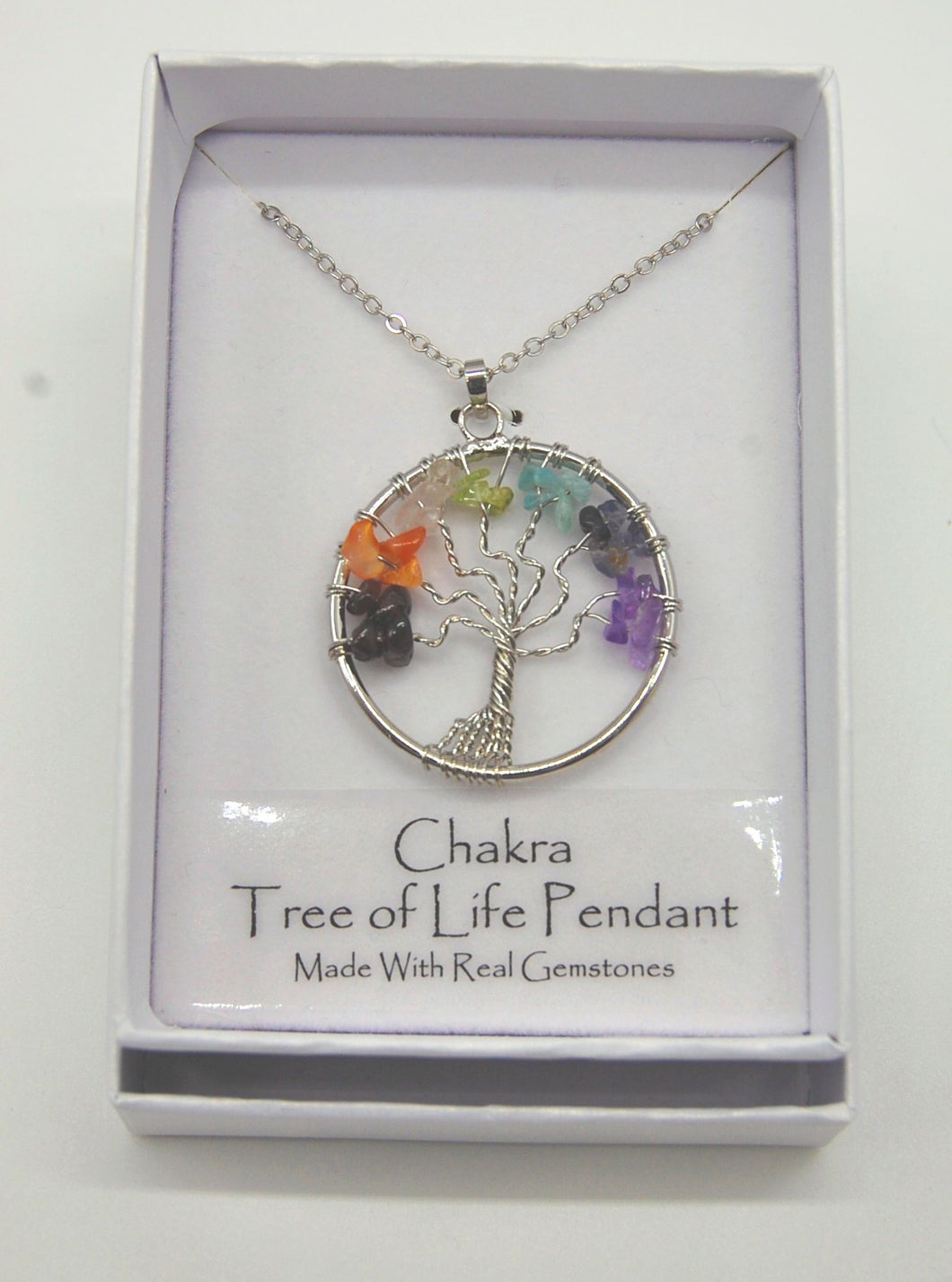 Chakra Tree of Life Crystal Pendant