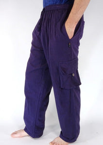 Purple Nepal Plain Cargo Trousers