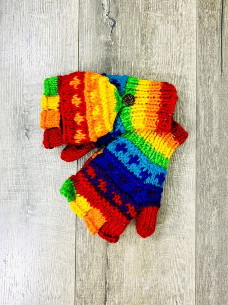 Rainbow Patterned Hunter Gloves