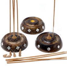 Incense Holder Round Wooden