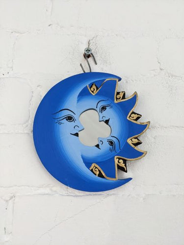 Blue Small Sun & Moon Mirror