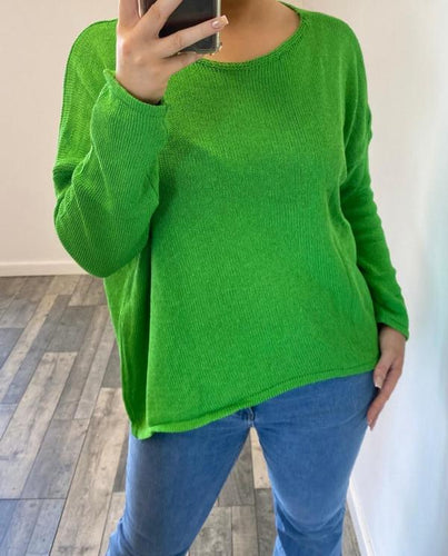 Drop Shoulder Fine Knit Jumper
