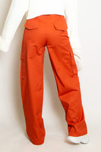 Wide Leg Cargo Trousers - Orange