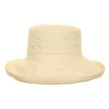 Linen Hat With Large Turn-Up Brim