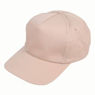 Beige 5 Panel Baseball Cap