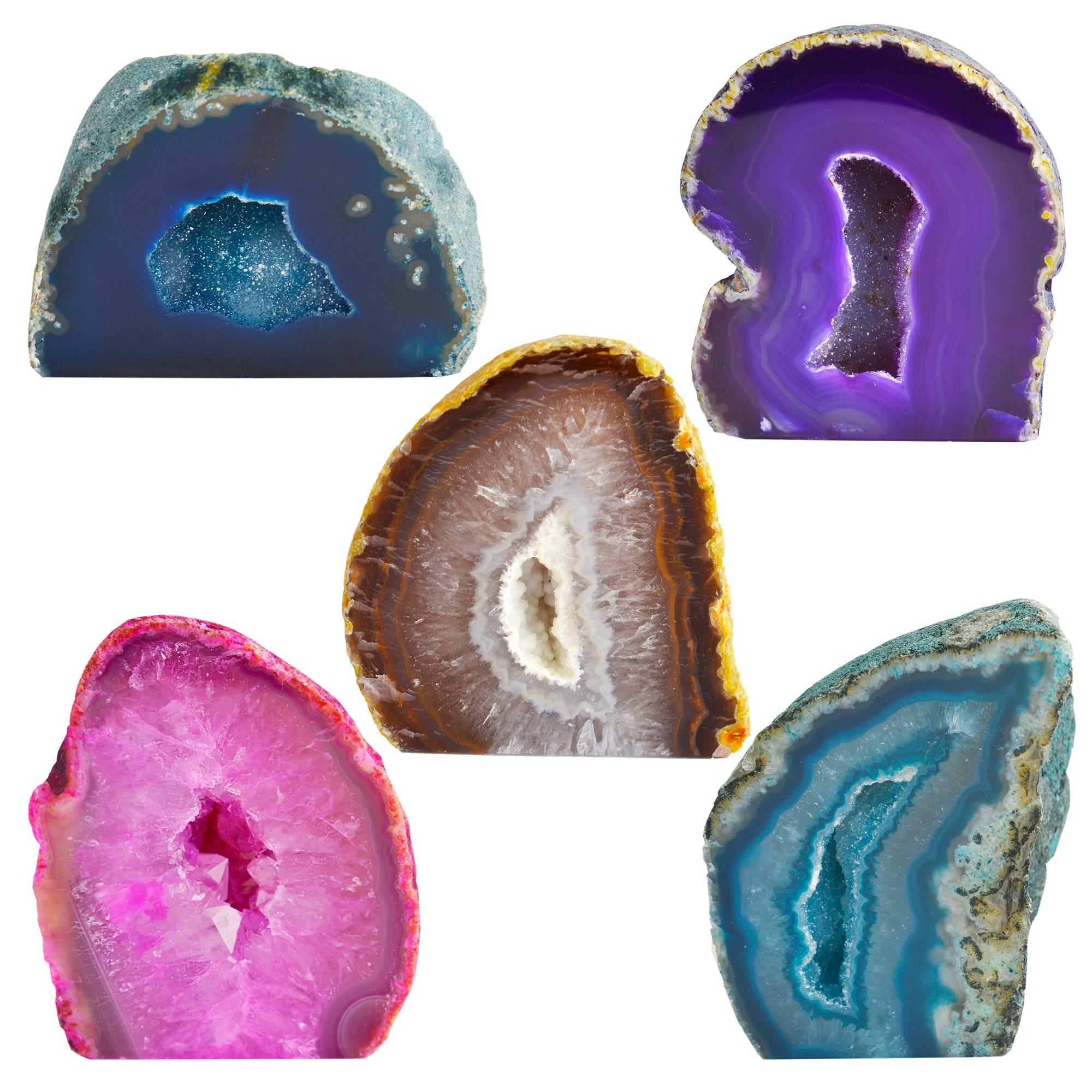 Géode d'agate bleue, géode d'agate brésilienne, géode, cristal, bleu, naturel, cadeau, beau. - Canada