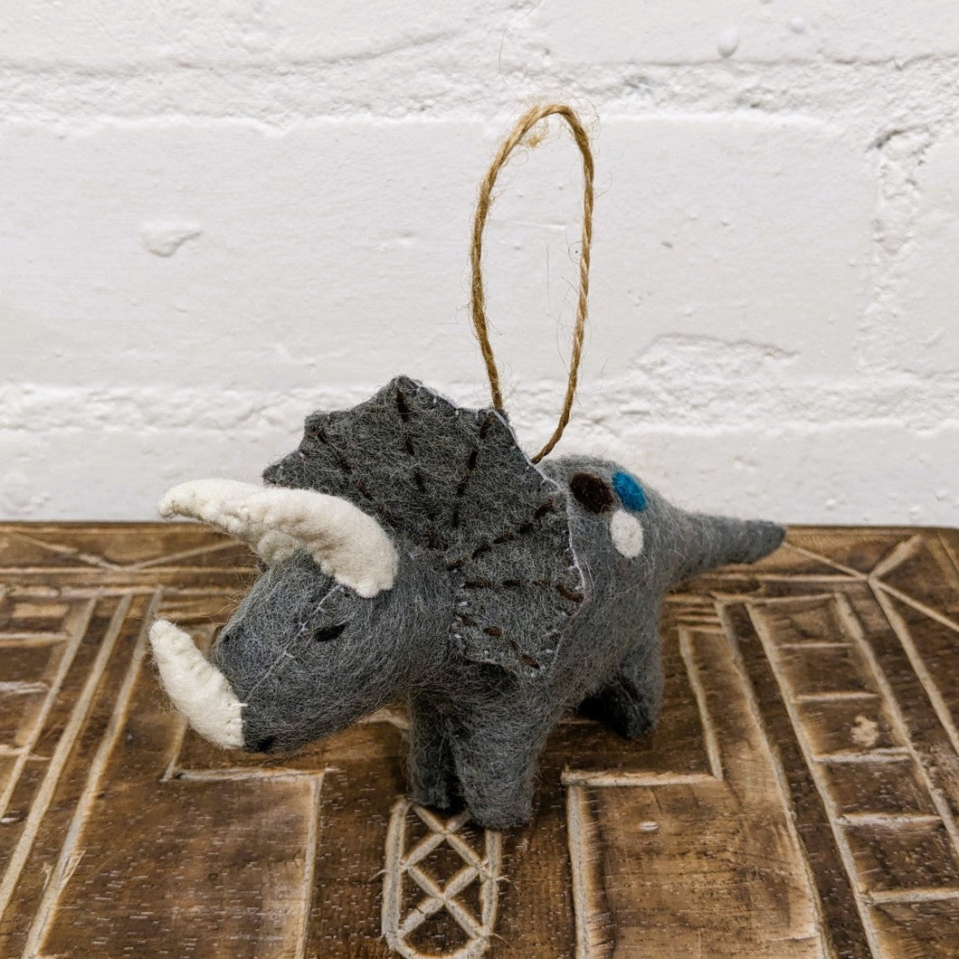 Felt Triceratops Hanging