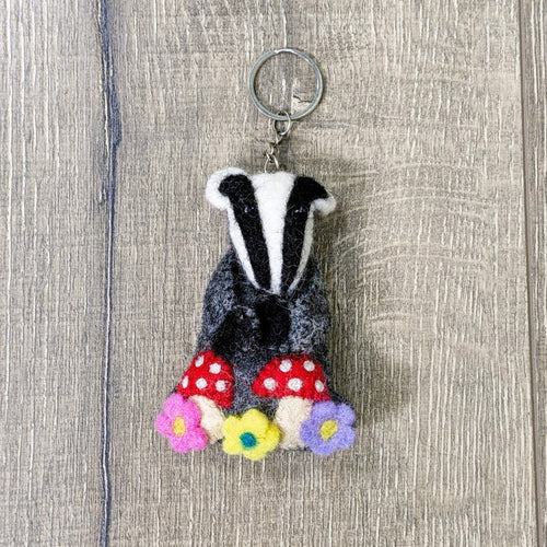 Felt Badger Keyring
