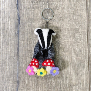 Felt Badger Keyring