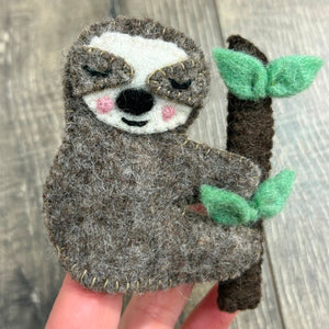 Sloth Felt Finger Puppet