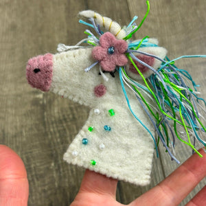 Unicorn Felt Finger Puppet