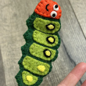 Caterpillar Felt Finger Puppet