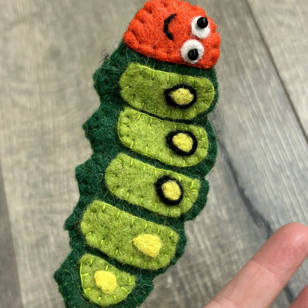 Caterpillar Felt Finger Puppet