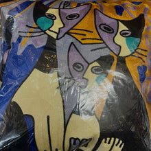 Cats 3 ‘Crewel’ Embroidered Cushion Covers