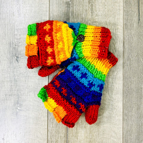 Rainbow Patterned Hunter Gloves
