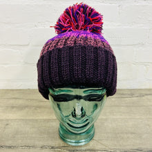 Tonal Striped Bobble Hat