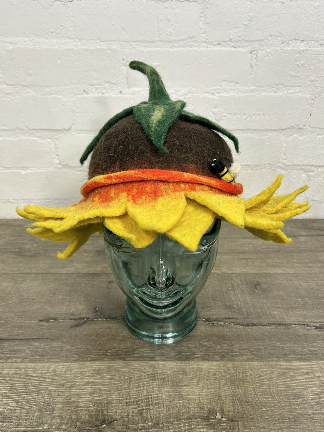 Sunflower & Bee Felt Hat