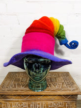 Funky Rainbow Concertina Felt Hat