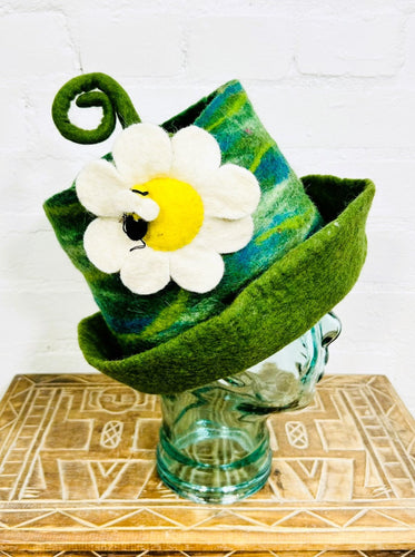 Bee & Flower Felt Top Hat