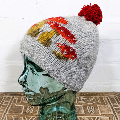Wool Mushroom Bobble Hat