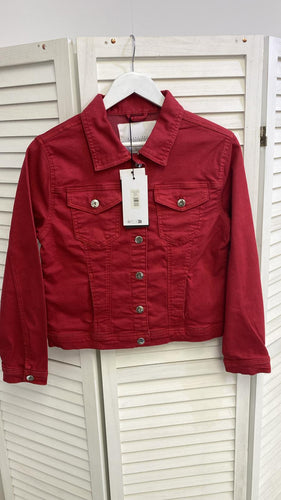 True Red Cotton Denim Jacket 🧥
