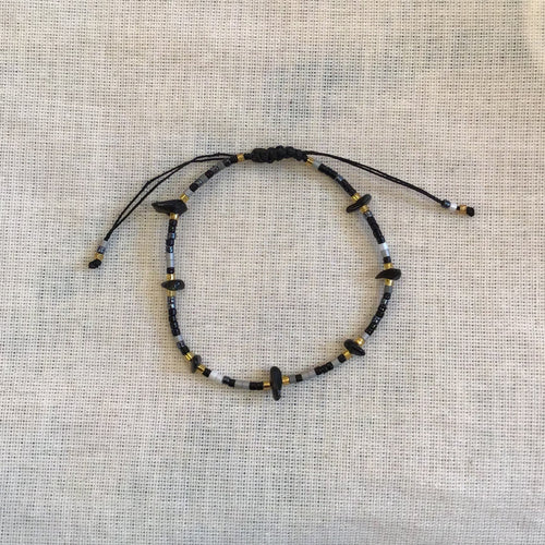 Multi Chip Bead Gold Bracelet