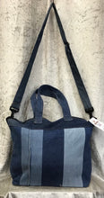 SIMPLE STRIPE Recycled Denim Small Tote Bag
