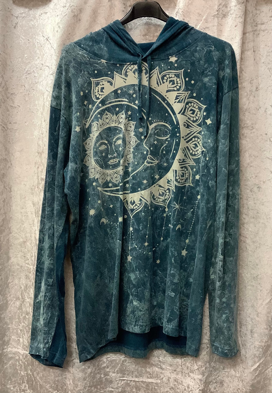 Teal Sun & Moon Hoodie