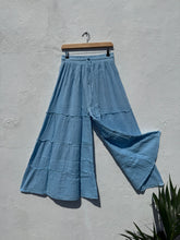 Wide Leg Elasticated Waist Muslin Trousers