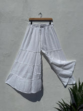 Wide Leg Elasticated Waist Muslin Trousers