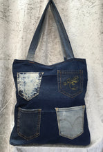 QUATRE 4 POCKET Recycled  Denim  Tote Bag