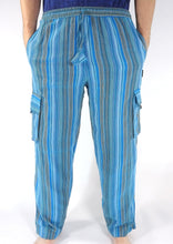 Turquoise Stripe CARGO POCKET Trousers