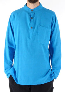 TURQUOISE PLAIN 3 Button Shirt