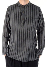 BLACK STRIPE 3 Button Shirt