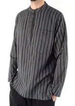 BLACK STRIPE 3 Button Shirt