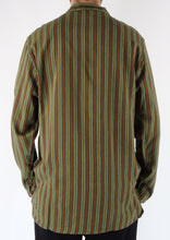 GREEN STRIPE 3 Button Shirt