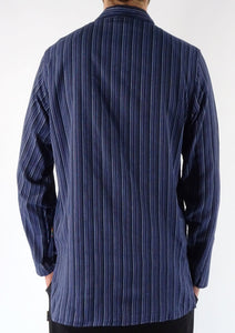 NAVY STRIPE 3 Button Shirt