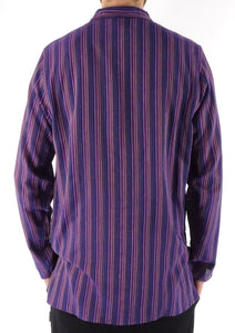PURPLE STRIPE 3 Button Shirt