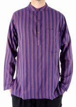 PURPLE STRIPE 3 Button Shirt