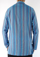 TURQUOISE STRIPE 3 Button Shirt