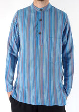 TURQUOISE STRIPE 3 Button Shirt
