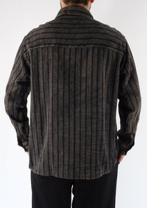 BLACK STONEWASH STRIPE Full Button Shirt