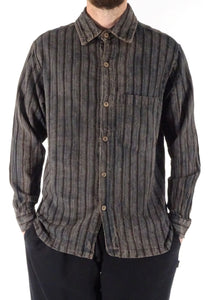 BLACK STONEWASH STRIPE Full Button Shirt