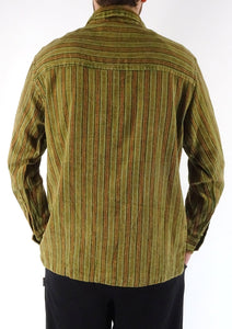 GREEN STONEWASH STRIPE Full Button Shirt