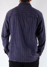 NAVY STONEWASH STRIPE Full Button Shirt