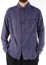 NAVY STONEWASH STRIPE Full Button Shirt