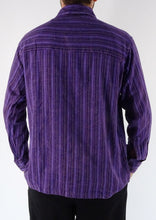 PURPLE STONEWASH STRIPE Full Button Shirt